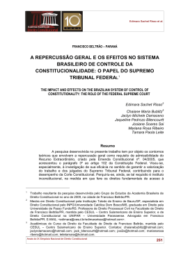 a repercuss&atilde;o geral e os efeitos no sistema brasileiro