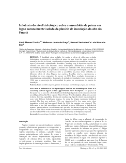 Influ&ecirc;ncia do n&iacute;vel hidrol&oacute;gico sobre a assembl&eacute;ia de peixes