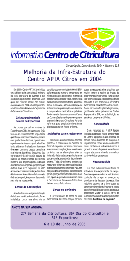 Dezembro - Centro de Citricultura Sylvio Moreira