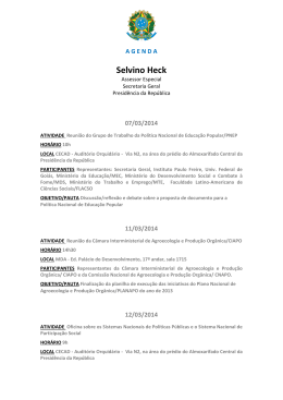 Selvino Heck - Secretaria-Geral da Presid&ecirc;ncia da Rep&uacute;blica