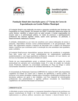 Funda&ccedil;&atilde;o Sintaf abre inscri&ccedil;&otilde;es para a 2&ordf; Turma do Curso de