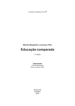 Educa&ccedil;&atilde;o comparada - Sociedade Brasileira de Educa&ccedil;&atilde;o
