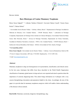Rare Histotypes of Canine Mammary Neoplasms
