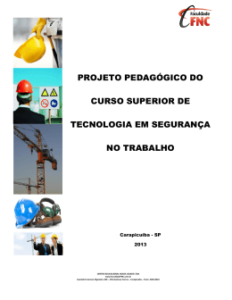 projeto pedag&oacute;gico do curso superior de tecnologia em seguran&ccedil;a