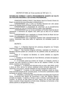 Decreto 0084 - Grande Oriente do Brasil