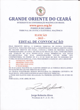 GRANDE ORIENTE DO cEAR&Aacute; - A.&acute;. R.&acute;. L.&acute;. S.&acute;. Direito e Liberdade