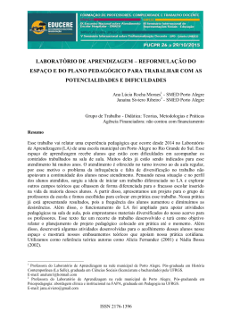 LABORAT&Oacute;RIO DE APRENDIZAGEM &ndash; REFORMULA&Ccedil;&Atilde;O DO