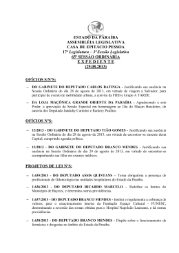 3&ordf; Sess&atilde;o Legislativa 65&ordf; SESS&Atilde;O OR