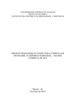 GRADUA&Ccedil;&Atilde;O EM F&Iacute;SICA - Universidade Federal de Alagoas