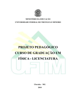 PROJETO PEDAG&Oacute;GICO CURSO DE GRADUA&Ccedil;&Atilde;O EM F&Iacute;SICA