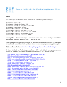 As Coordena&ccedil;&otilde;es dos Programas de P&oacute;s