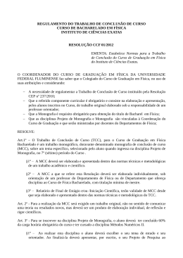 Veja aqui o regulamento do TCC do Curso de F&iacute;sica