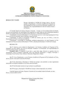 resolu&ccedil;&atilde;o n&ordm; 54/2015 - Universidade Federal da Para&iacute;ba