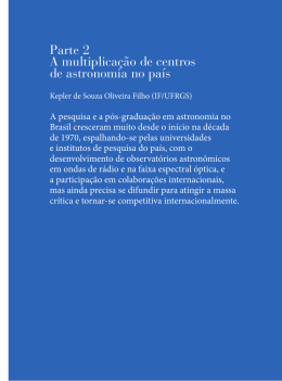 A multiplica&ccedil;&atilde;o de centros de astronomia no pa&iacute;s