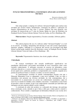 FUN&Ccedil;&Atilde;O TRIGONOM&Eacute;TRICA: UM ENFOQUE APLICADO AO