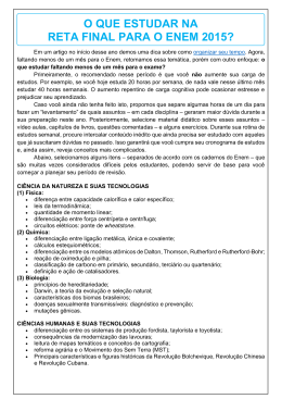 o que estudar na reta final para o enem 2015? - montessori-al