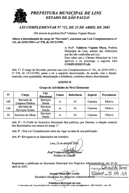 PREFEITURA MUNICIPAL DE LINS