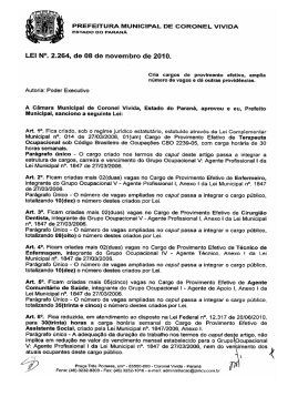 Lei M. 2264 - Prefeitura de Coronel Vivida