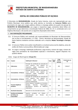 Edital de Concurso P&uacute;blico