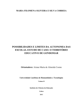 VOL II Possibilidades e limites da autonomia das escolas