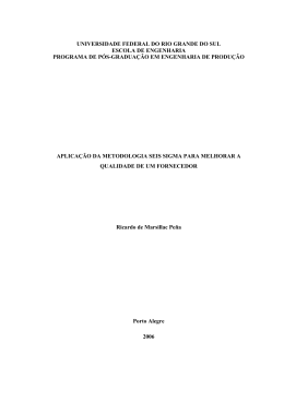 Aplica&ccedil;&atilde;o da metodologia seis sigma para melhorar a qualidade de