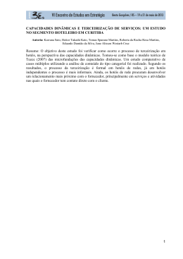 1 CAPACIDADES DIN&Acirc;MICAS E TERCEIRIZA&Ccedil;&Atilde;O DE
