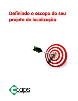 Definindo o escopo do seu projeto de localiza&ccedil;&atilde;o