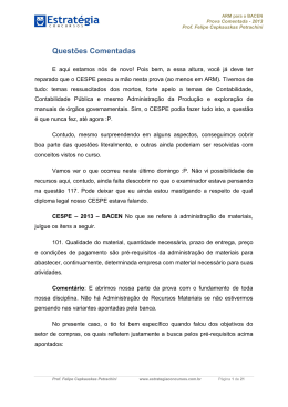 Quest&otilde;es Comentadas