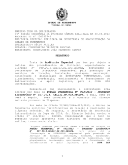 Inteiro Teor da Delibera&ccedil;&atilde;o - Processo N&ordm; 1302557-0