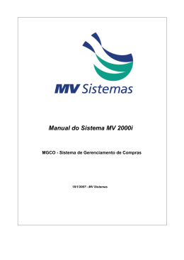 Manual do Sistema MV 2000i - Intranet Unimed João Pessoa