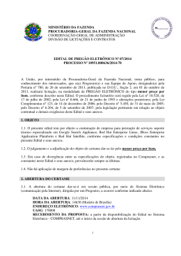 7. Edital Preg&atilde;o Eletr&ocirc;nico n&ordm; 07/2014 - Procuradoria