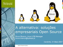 soluções empresariais Open Source - COSI 2007