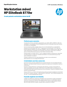 Workstation móvel HP EliteBook 8770w