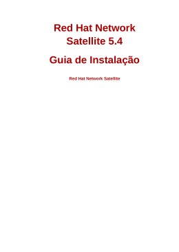 Guia de Instalação - Red Hat Network Satellite