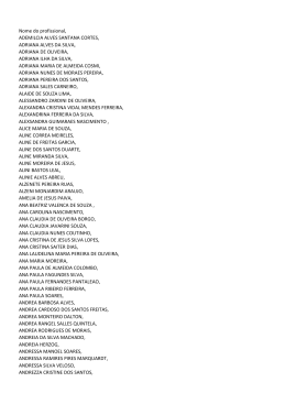 Nome do profissional, ADEMILCIA ALVES SANTANA CORTES