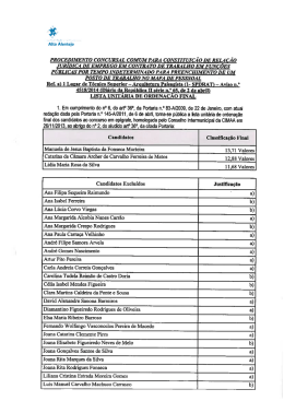 procedimento concursal comum para constitui&ccedil;&atilde;o de rela