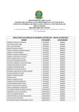 resultado da análise de isenção vestibular