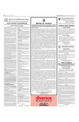 Pré-Aviso Publicado no Jornal - 26 fevereiro 2015