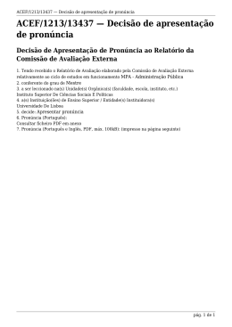 ACEF/1213/13437 Decis&atilde;o de apresenta&ccedil;&atilde;o de pron&uacute;ncia
