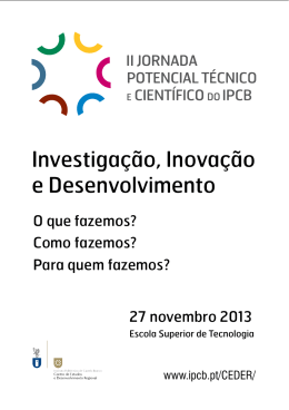 Investiga&ccedil;&atilde;o, Inova&ccedil;&atilde;o e Desenvolvimento