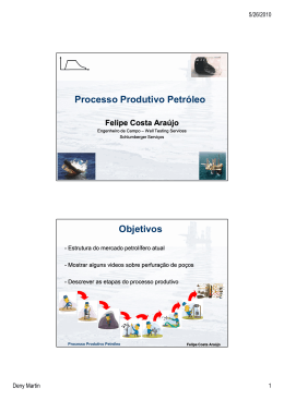 Processo Produtivo Petr&oacute;leo