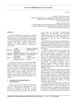 PLANO EMPRESARIAL EM 4 ETAPAS