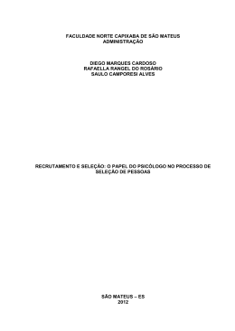 Recrutamento e sele&ccedil;&atilde;o_o papel do psicologo no processo de