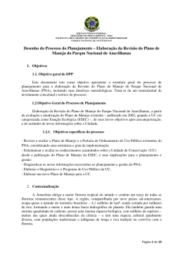 Desenho de Processo e Planejamento Anavilhanas