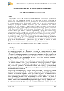 Estrutura&ccedil;&atilde;o do sistema de informa&ccedil;&atilde;o cont&aacute;bil no erp
