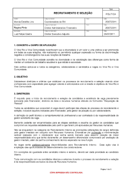 Politica de Recrutamento e Selecao