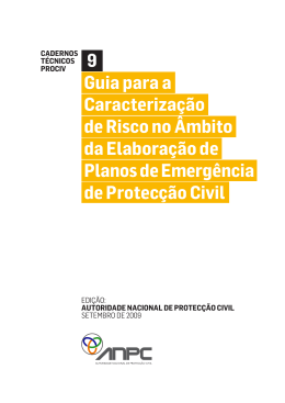 9 Guia para a Caracteriza&ccedil;&atilde;o de Risco no &Acirc;mbito da Elabora&ccedil;&atilde;o de