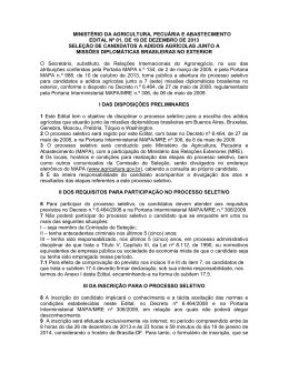 formul&aacute;rio de inscri&ccedil;&atilde;o - Minist&eacute;rio da Agricultura