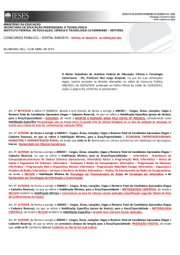 Edital 064 2015 - Altera&ccedil;&atilde;o 004 ao Edital 048 2015