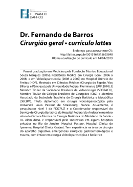 Dr. Fernando de Barros Cirurgião geral • currículo lattes